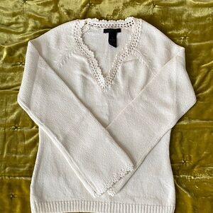The Limited Elegant Vintage Cream Sweater